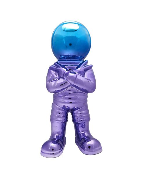 Astronaute Electroplate multicolore/doré - 15.5x11x33 cm