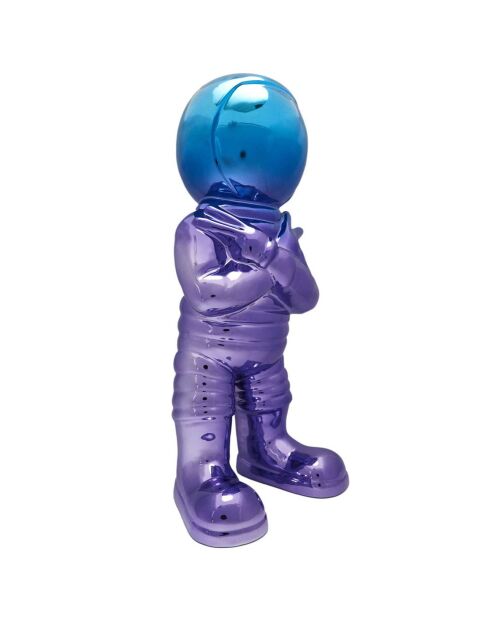 Astronaute Electroplate multicolore/doré - 15.5x11x33 cm