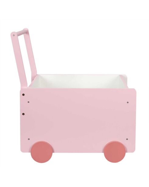 Chariot de rangement rose/blanc - 35x47x47.5 cm