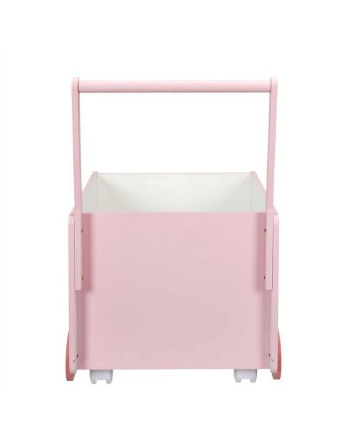 Chariot de rangement rose/blanc - 35x47x47.5 cm