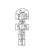 Sticker Marelle sol blanc/noir - 56.5x0.1x148.5 cm