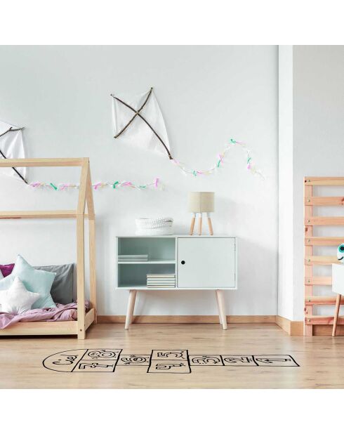 Sticker Marelle sol blanc/noir - 56.5x0.1x148.5 cm