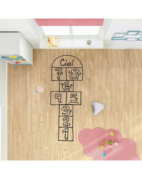 Sticker Marelle sol blanc/noir - 56.5x0.1x148.5 cm