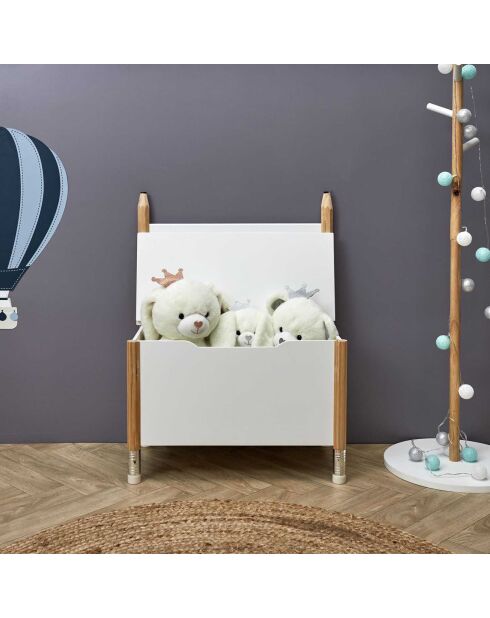 Coffre de rangement Crayon blanc - 60x34x80 cm