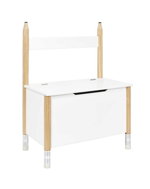 Coffre de rangement Crayon blanc - 60x34x80 cm