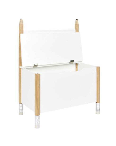 Coffre de rangement Crayon blanc - 60x34x80 cm