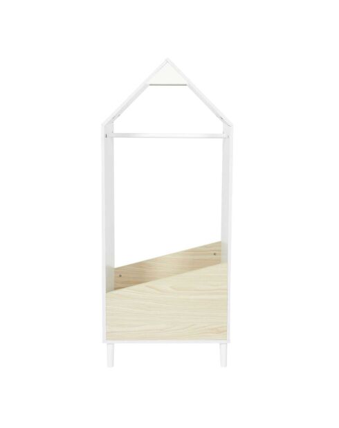 Penderie beige/blanc - 48x30x116 cm