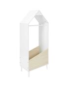 Penderie beige/blanc - 48x30x116 cm