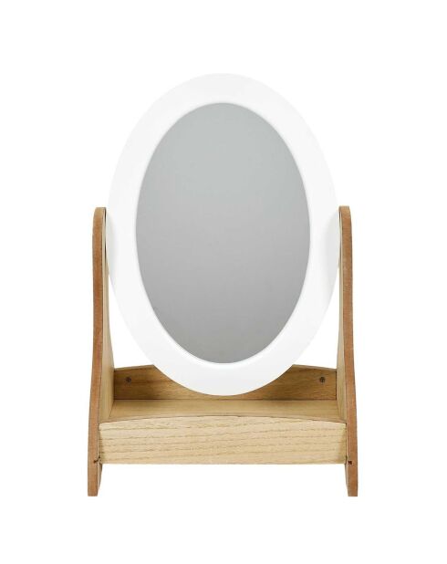 Miroir coiffeuse Bella blanc - 49x32x24 cm