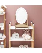Miroir coiffeuse Bella blanc - 49x32x24 cm