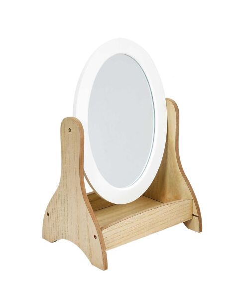 Miroir coiffeuse Bella blanc - 49x32x24 cm