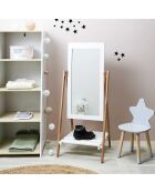Miroir sur pied Bella blanc - 47x40x107.5 cm