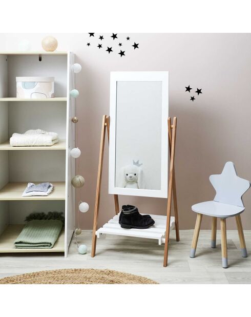 Miroir sur pied Bella blanc - 47x40x107.5 cm