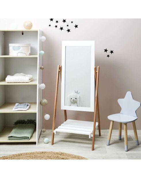 Miroir sur pied Bella blanc - 47x40x107.5 cm