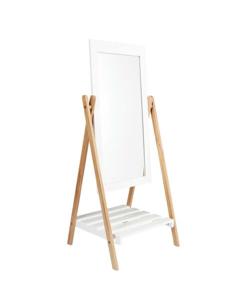 Miroir sur pied Bella blanc - 47x40x107.5 cm