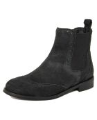 Chelsea Boots en Velours de Cuir Victoire noires