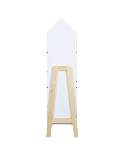 Bibliotheque Gabriel blanc/bois - 60x27x100 cm