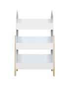Bibliotheque Gabriel blanc/bois - 60x27x100 cm