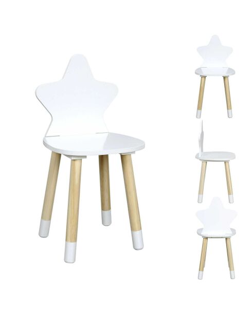 Chaise Etoile blanche - 28x27x54 cm