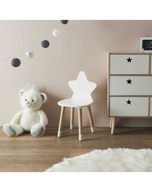 Chaise Etoile blanche - 28x27x54 cm
