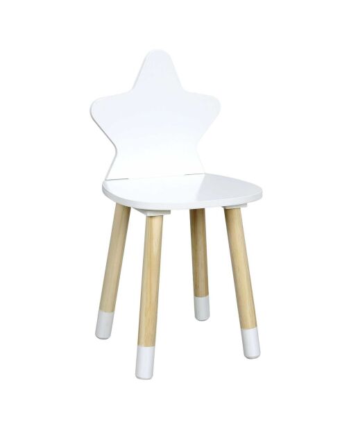 Chaise Etoile blanche - 28x27x54 cm