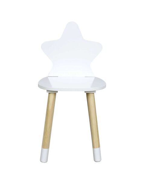 Chaise Etoile blanche - 28x27x54 cm