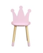 Chaise Couronne rose - 28x27x54 cm