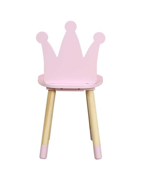 Chaise Couronne rose - 28x27x54 cm