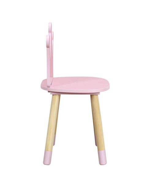 Chaise Couronne rose - 28x27x54 cm
