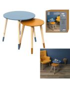 2 Tables gigognes bleu/jaune