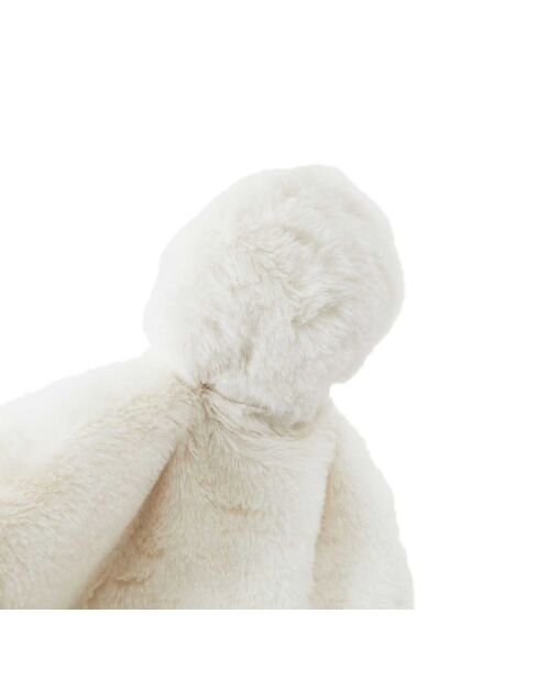 Pouf poire Ted imitation fourrure blanc - 40x50x54 cm
