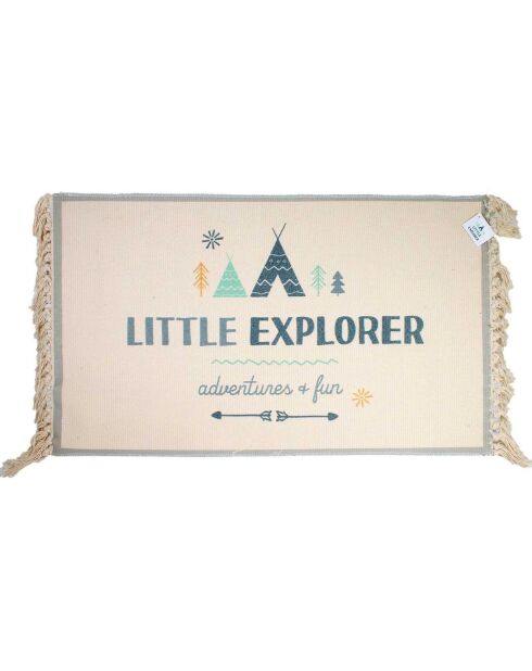 Tapis Little Explorer beige - 80x50x0.5 cm