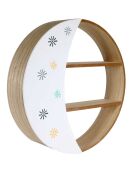 Etagere Demi Lune blanche - 38x8x38 cm