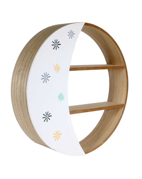 Etagere Demi Lune blanche - 38x8x38 cm