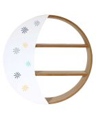 Etagere Demi Lune blanche - 38x8x38 cm