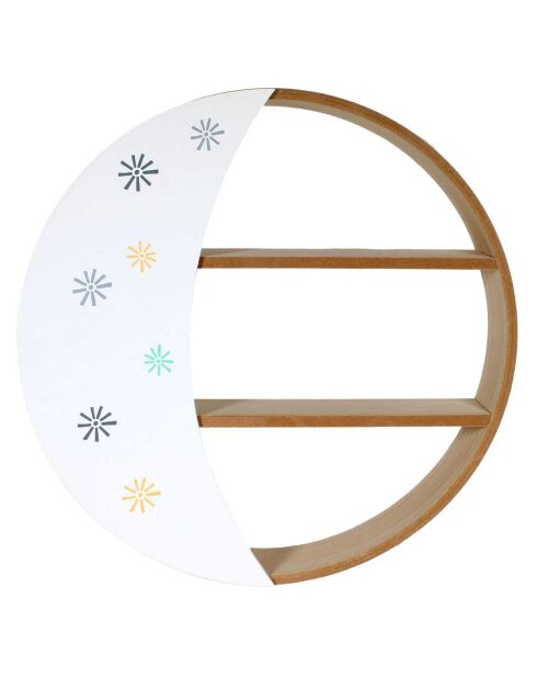 Etagere Demi Lune blanche - 38x8x38 cm