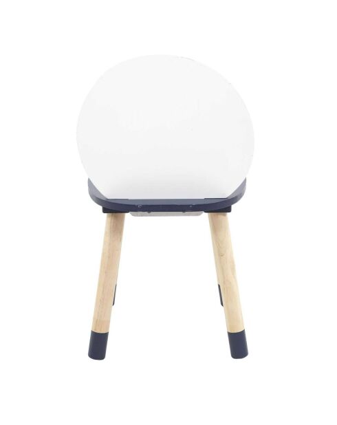 Chaise Monsieur Heureux  bleue - 28x28x52 cm