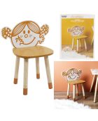 Chaise Madame Bonheur orange - 39.5x28x50 cm