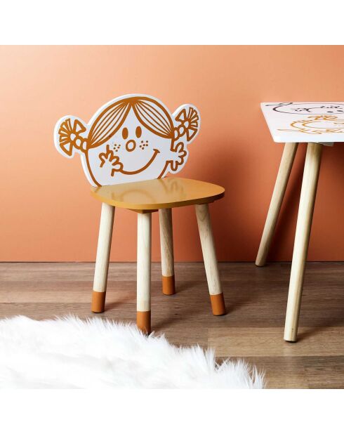 Chaise Madame Bonheur orange - 39.5x28x50 cm