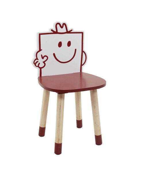 Chaise Monsieur Costaud rouge - 28x28x53.5 cm