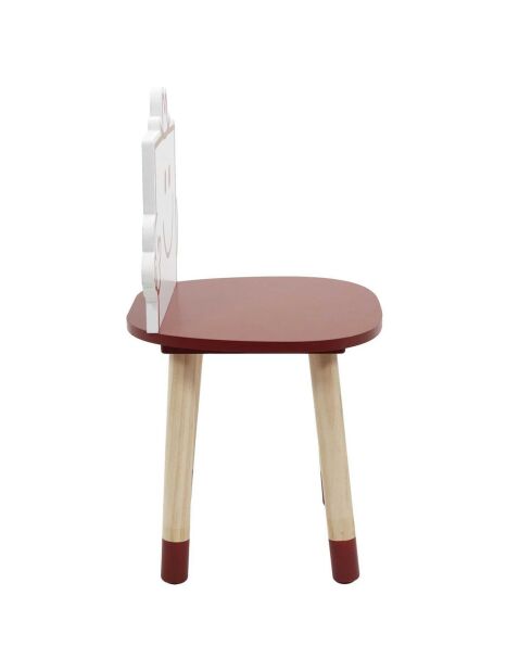 Chaise Monsieur Costaud rouge - 28x28x53.5 cm