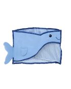 Sac à jouets de bain à ventouses bleu - 36x20x10 cm