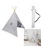 Tipi à Pois gris - 120x120x160 cm