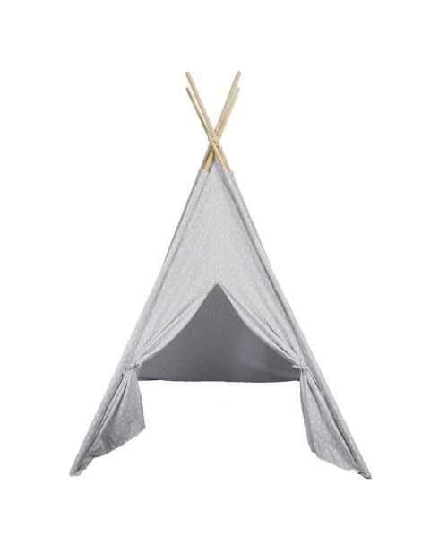Tipi à Pois gris - 120x120x160 cm