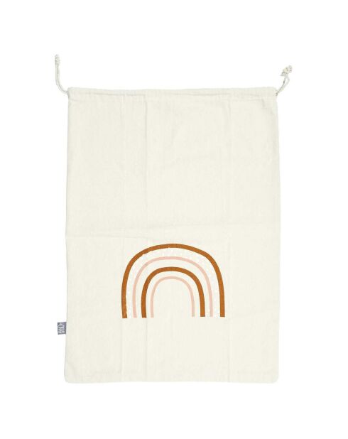 Sac à linge Arc-en-ciel beige - 70x70x50 cm