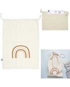 Sac à linge Arc-en-ciel beige - 70x70x50 cm