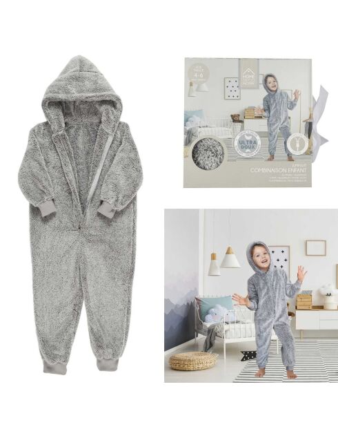 Combinaison enfant Sherpa grise - 94x2x115 cm