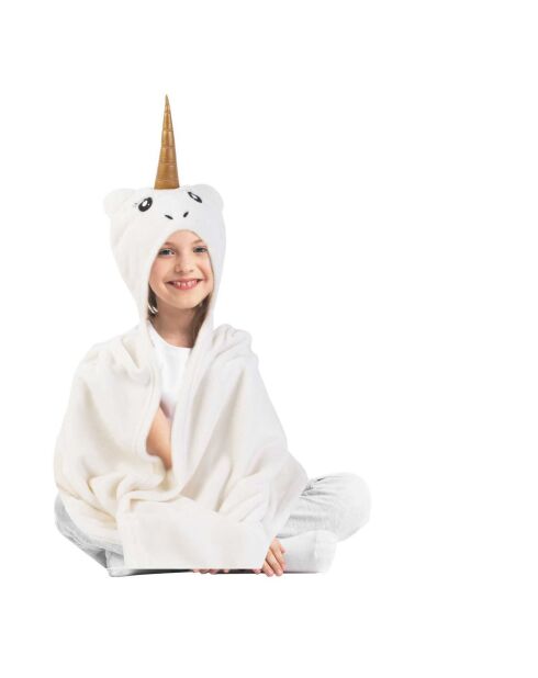 Plaid Licorne ivoire - 120x90 cm