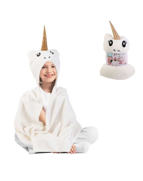 Plaid Licorne ivoire - 120x90 cm