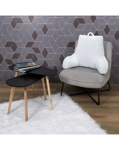Coussin de lecture Lombaire gris  - 86x42x45.5 cm